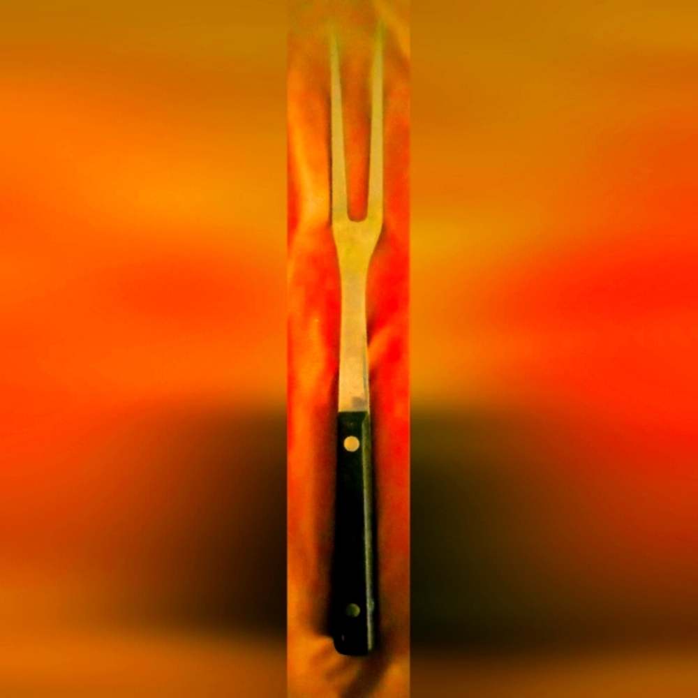 Vintage EKCO Flint Stainless Vanadium Carving Fork